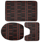 Aboriginal Indigenous Pattern Print 3 Piece Bath Mat Set