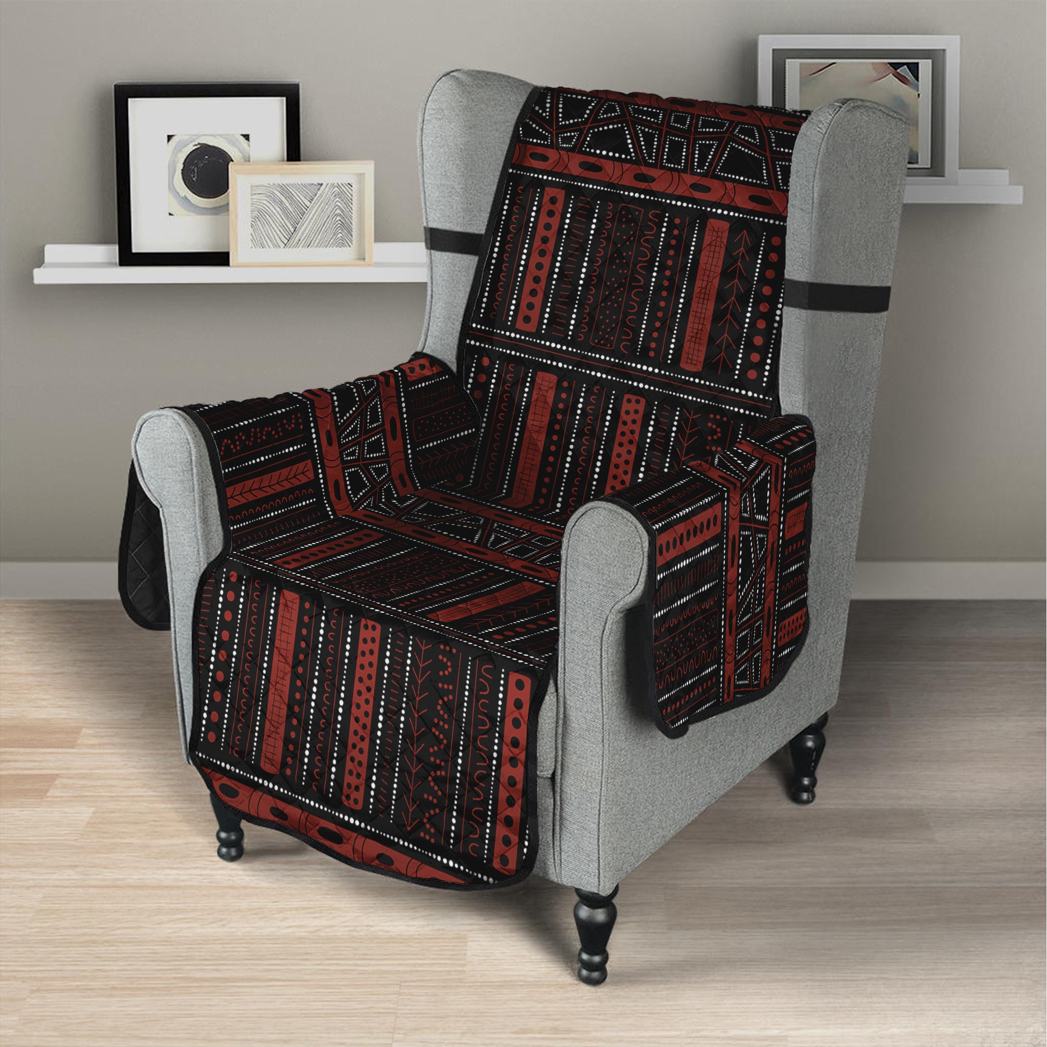 Aboriginal Indigenous Pattern Print Armchair Protector