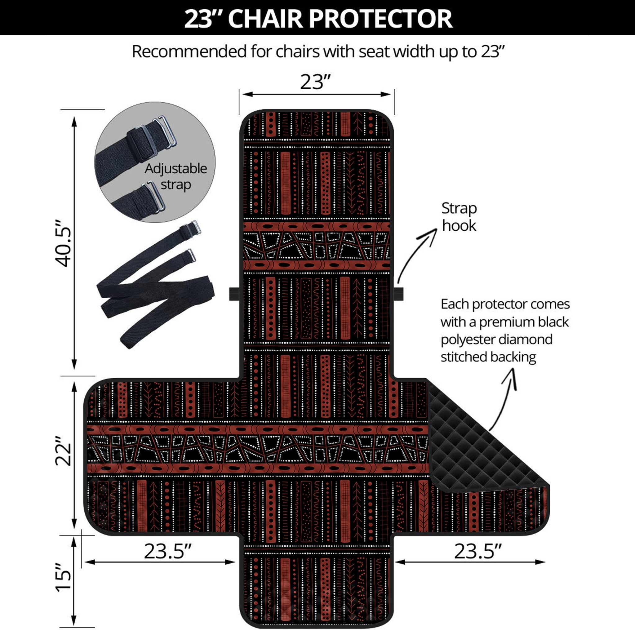 Aboriginal Indigenous Pattern Print Armchair Protector