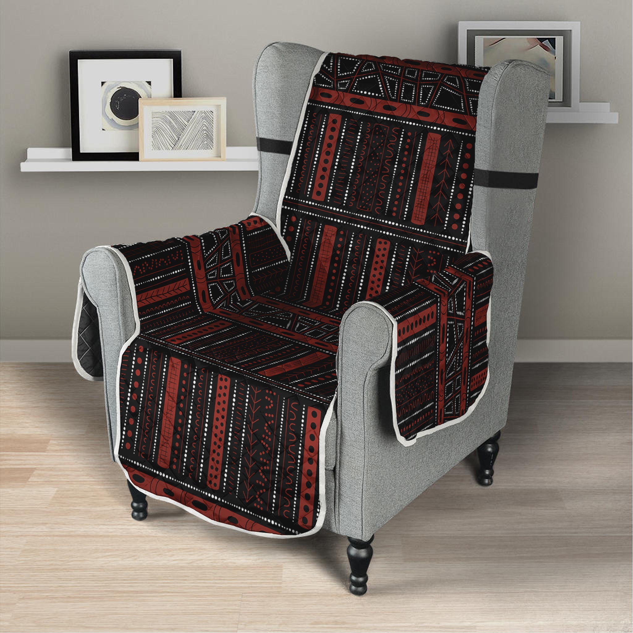 Aboriginal Indigenous Pattern Print Armchair Protector