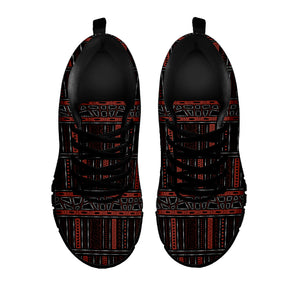 Aboriginal Indigenous Pattern Print Black Sneakers