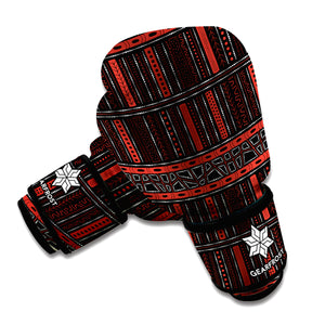 Aboriginal Indigenous Pattern Print Boxing Gloves