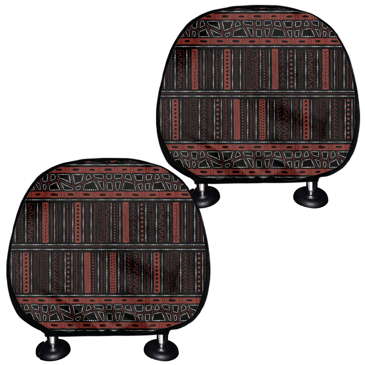 Aboriginal Indigenous Pattern Print Car Headrest Covers