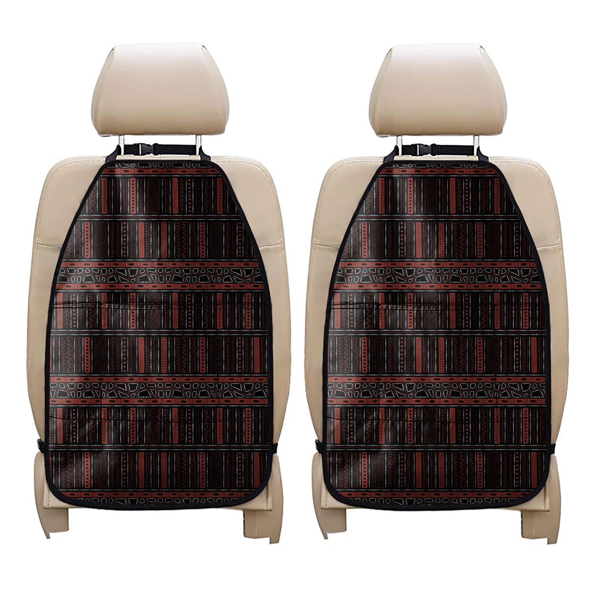 Aboriginal Indigenous Pattern Print Car Seat Organizers