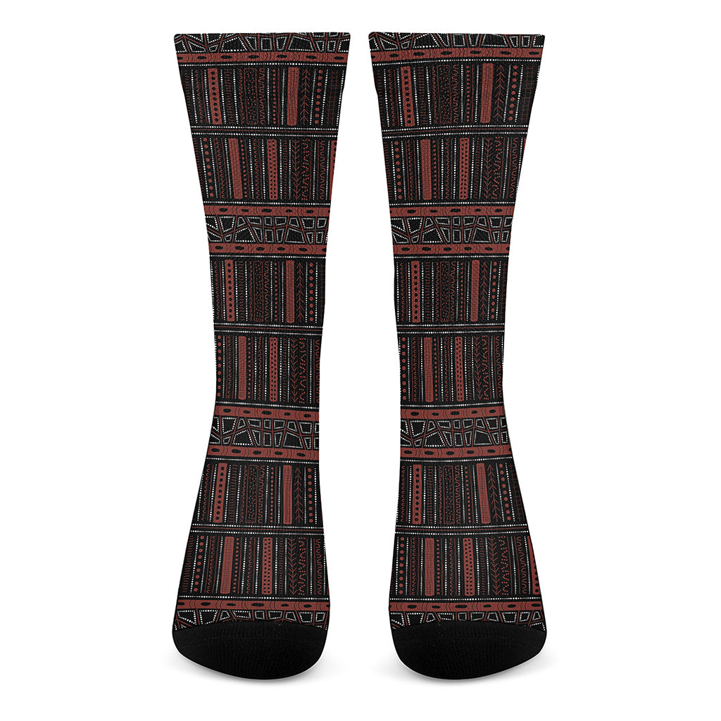 Aboriginal Indigenous Pattern Print Crew Socks