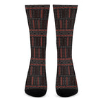 Aboriginal Indigenous Pattern Print Crew Socks