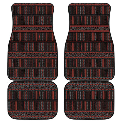 Aboriginal Indigenous Pattern Print Front and Back Car Floor Mats