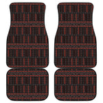 Aboriginal Indigenous Pattern Print Front and Back Car Floor Mats