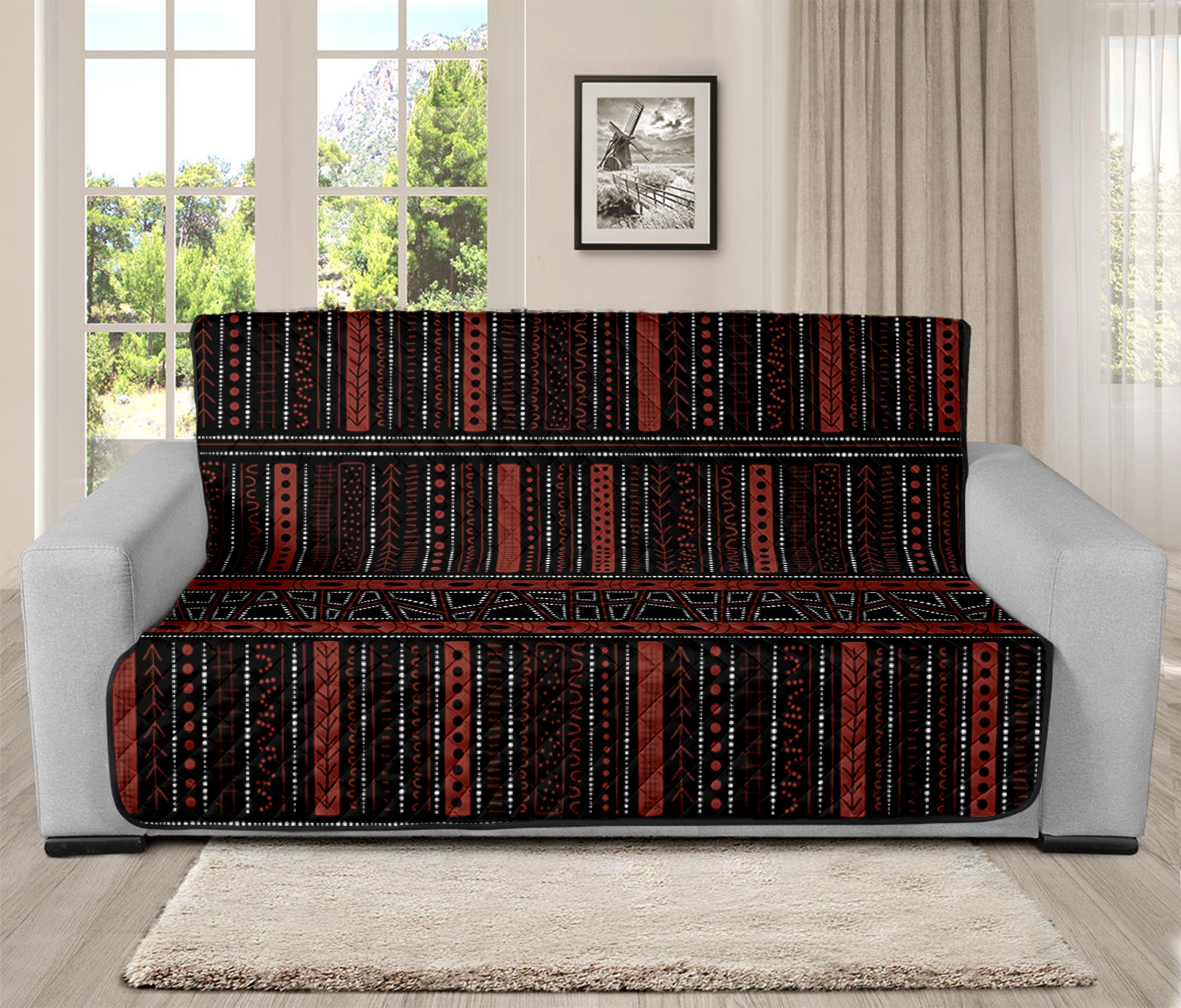 Aboriginal Indigenous Pattern Print Futon Protector