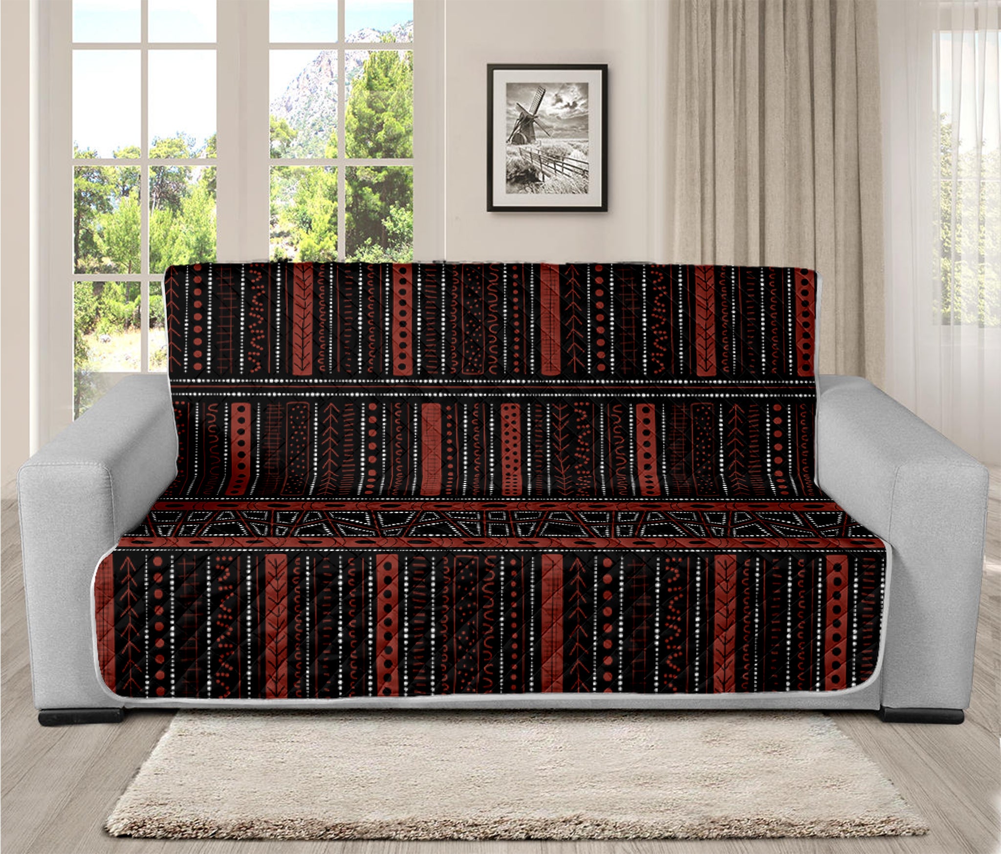 Aboriginal Indigenous Pattern Print Futon Protector