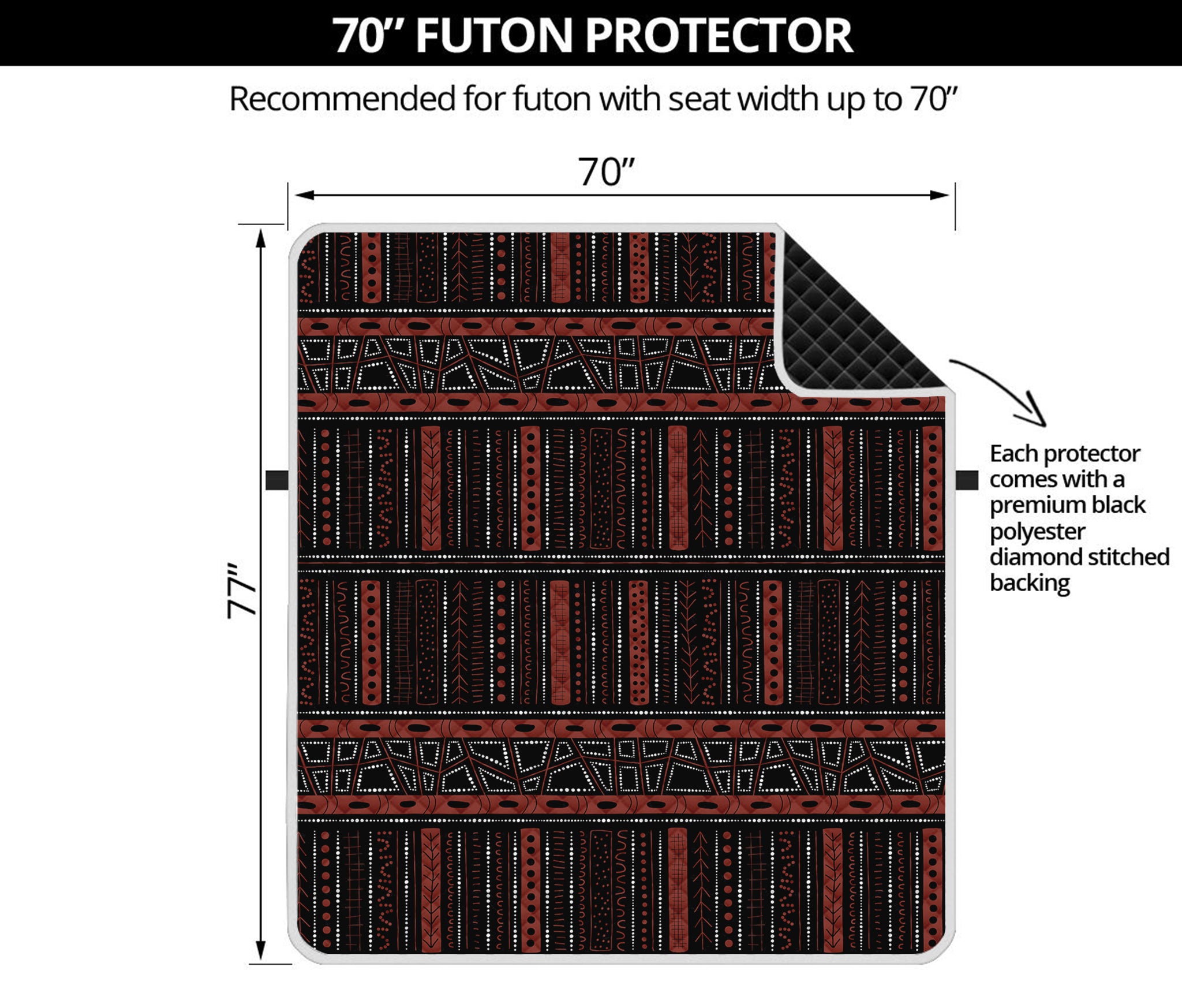 Aboriginal Indigenous Pattern Print Futon Protector