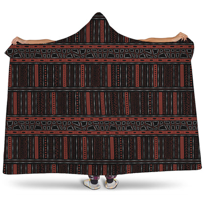 Aboriginal Indigenous Pattern Print Hooded Blanket