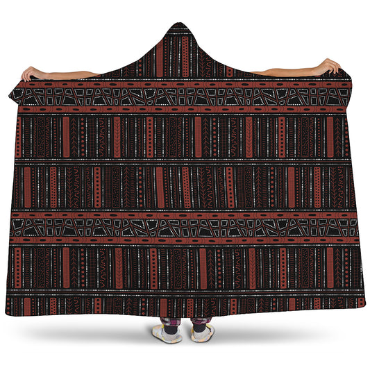 Aboriginal Indigenous Pattern Print Hooded Blanket