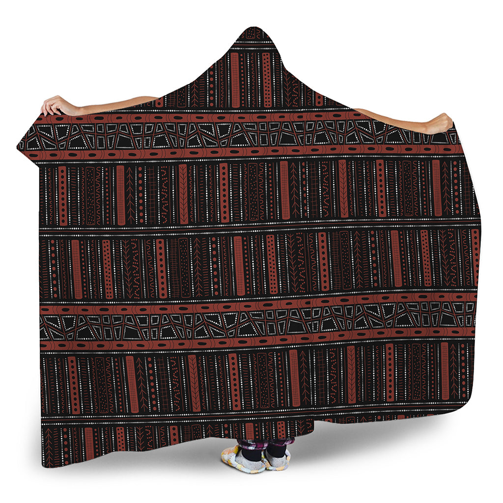 Aboriginal Indigenous Pattern Print Hooded Blanket