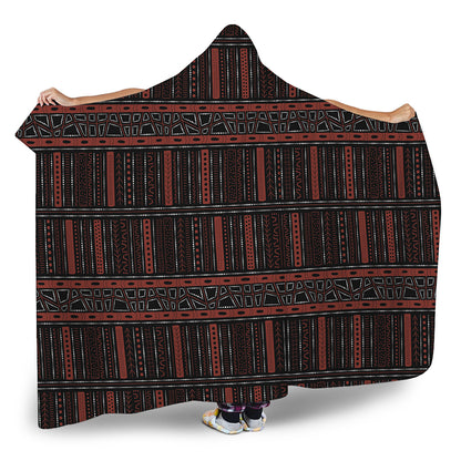Aboriginal Indigenous Pattern Print Hooded Blanket