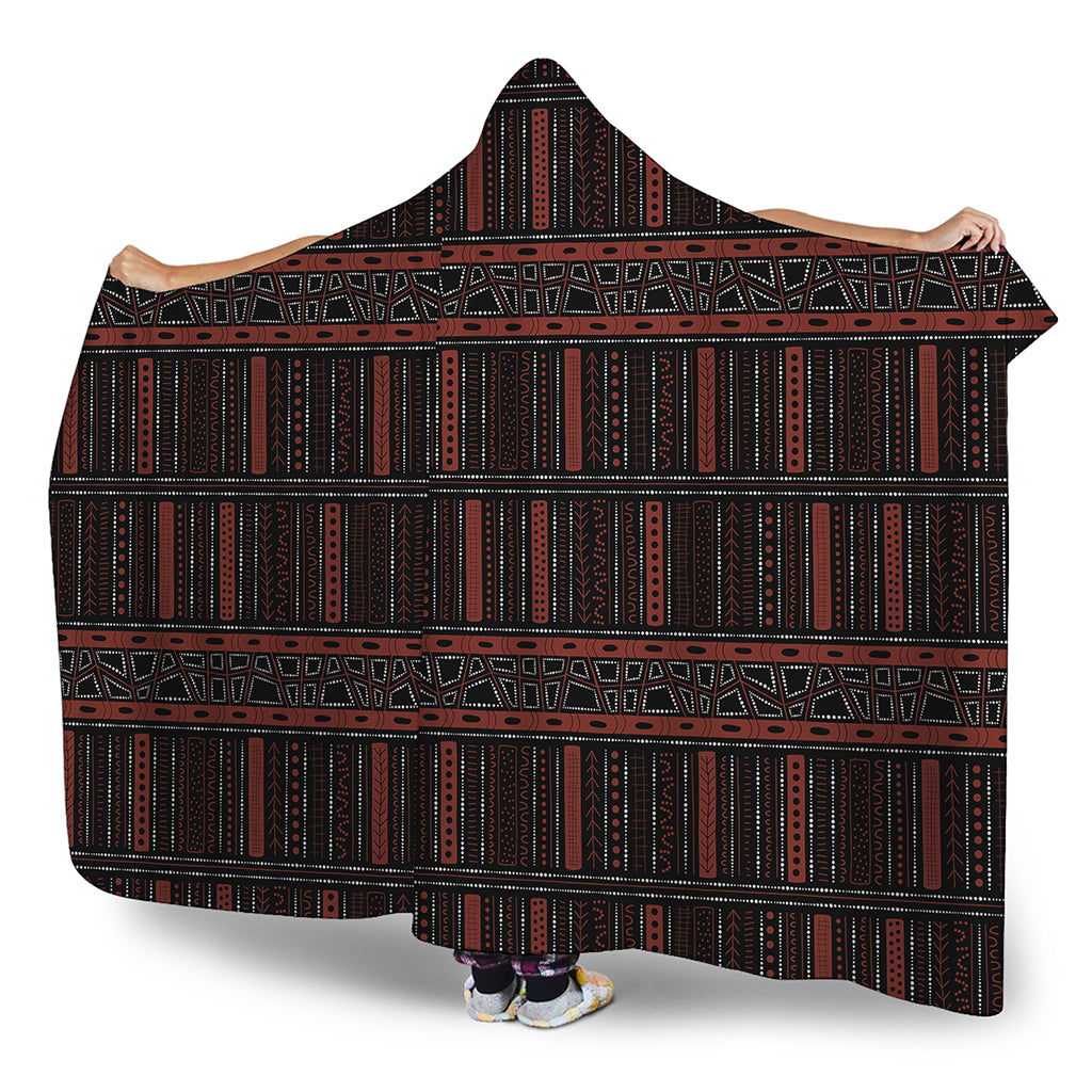 Aboriginal Indigenous Pattern Print Hooded Blanket