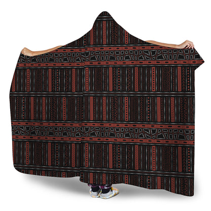 Aboriginal Indigenous Pattern Print Hooded Blanket