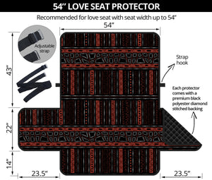 Aboriginal Indigenous Pattern Print Loveseat Protector