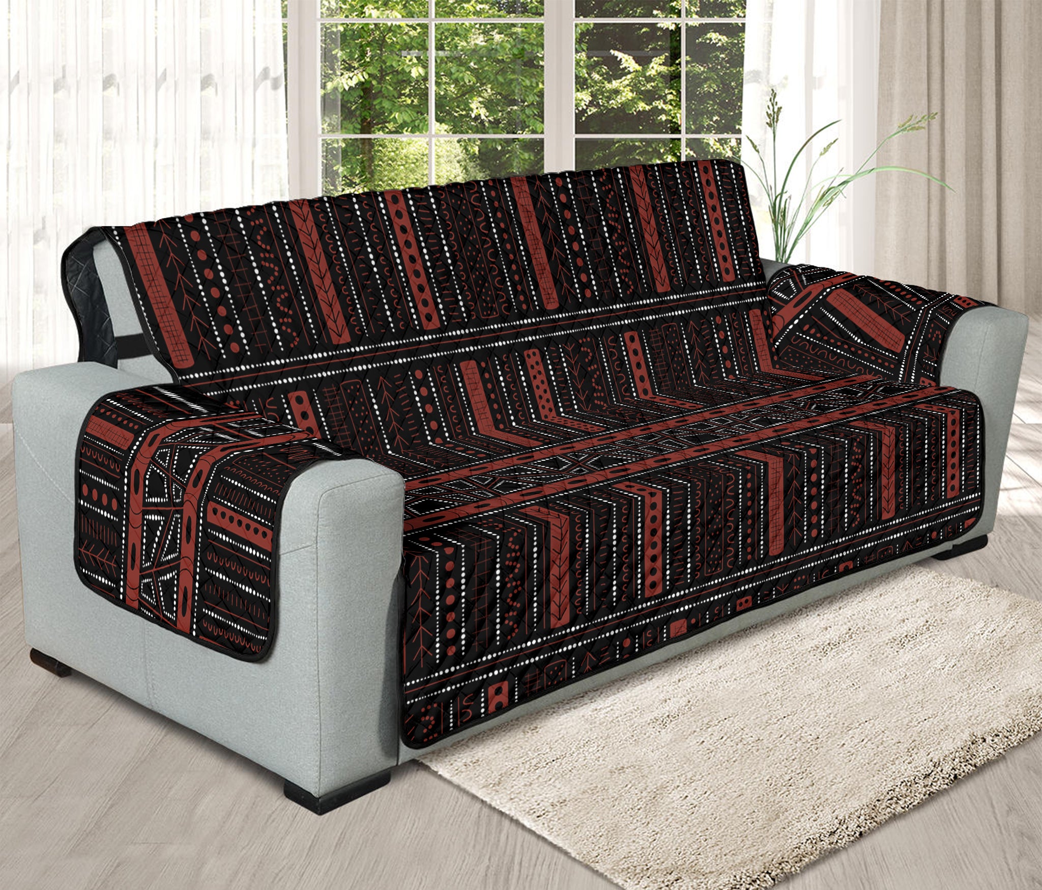 Aboriginal Indigenous Pattern Print Oversized Sofa Protector