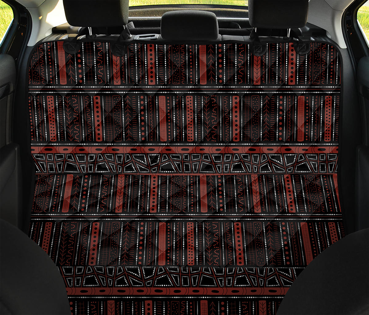 Aboriginal Indigenous Pattern Print Pet Car Back Seat Cover