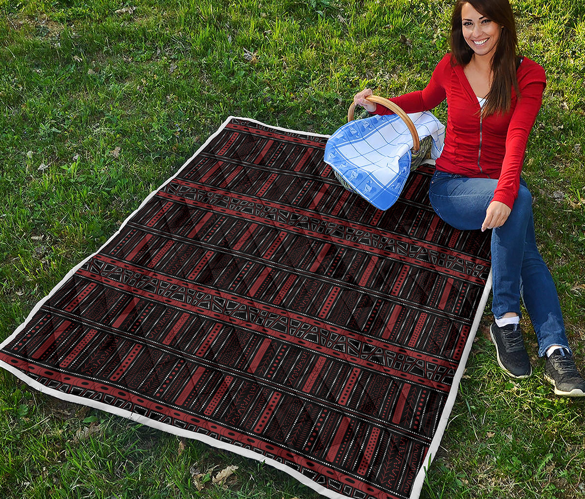 Aboriginal Indigenous Pattern Print Quilt