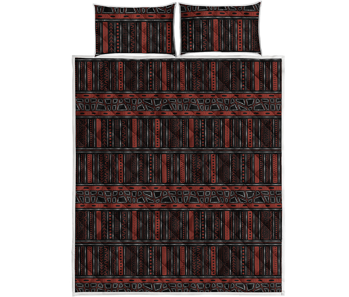 Aboriginal Indigenous Pattern Print Quilt Bed Set