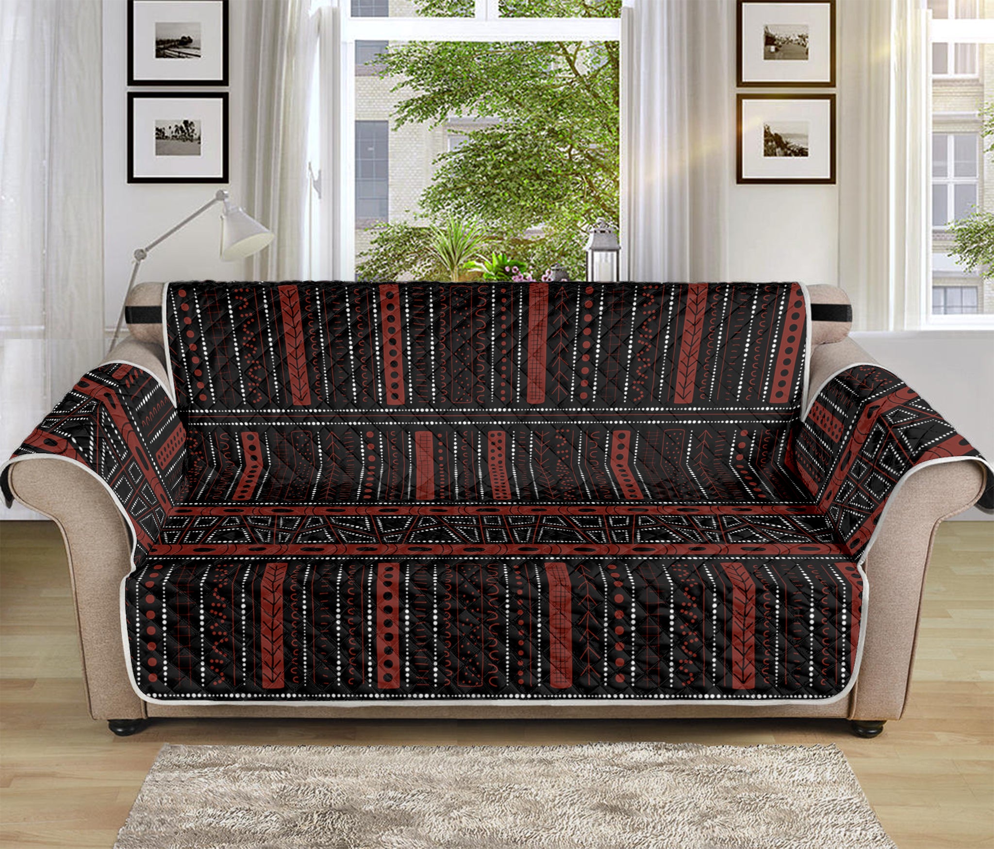 Aboriginal Indigenous Pattern Print Sofa Protector