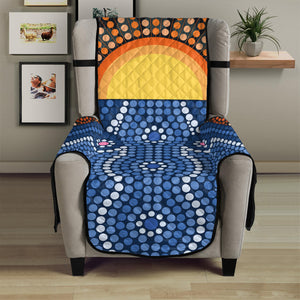 Aboriginal Indigenous Sunset Art Print Armchair Protector