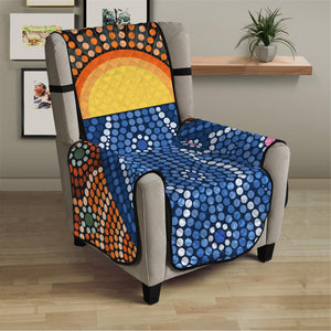 Aboriginal Indigenous Sunset Art Print Armchair Protector