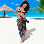 Aboriginal Indigenous Sunset Art Print Beach Sarong Wrap