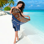 Aboriginal Indigenous Sunset Art Print Beach Sarong Wrap