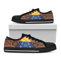 Aboriginal Indigenous Sunset Art Print Black Low Top Sneakers