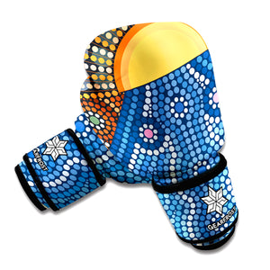 Aboriginal Indigenous Sunset Art Print Boxing Gloves