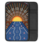 Aboriginal Indigenous Sunset Art Print Car Center Console Cover