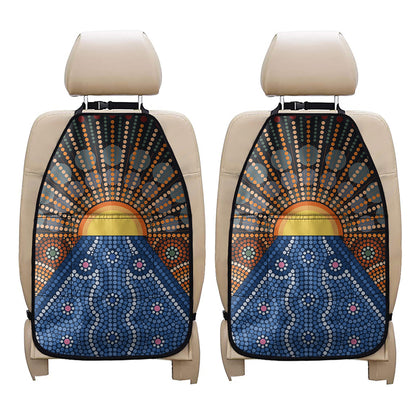 Aboriginal Indigenous Sunset Art Print Car Seat Organizers