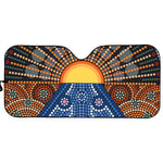Aboriginal Indigenous Sunset Art Print Car Sun Shade