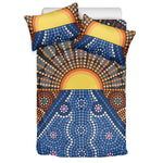 Aboriginal Indigenous Sunset Art Print Duvet Cover Bedding Set