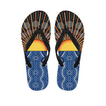 Aboriginal Indigenous Sunset Art Print Flip Flops