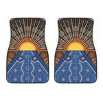 Aboriginal Indigenous Sunset Art Print Front Car Floor Mats