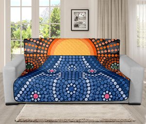 Aboriginal Indigenous Sunset Art Print Futon Protector