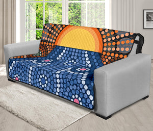 Aboriginal Indigenous Sunset Art Print Futon Protector