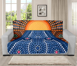 Aboriginal Indigenous Sunset Art Print Futon Protector