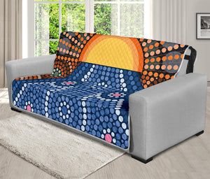 Aboriginal Indigenous Sunset Art Print Futon Protector