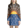 Aboriginal Indigenous Sunset Art Print Pullover Hoodie Dress