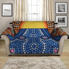 Aboriginal Indigenous Sunset Art Print Loveseat Protector