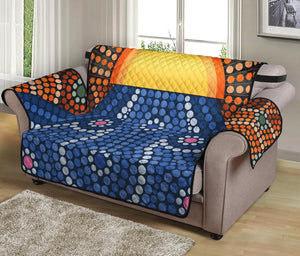 Aboriginal Indigenous Sunset Art Print Loveseat Protector