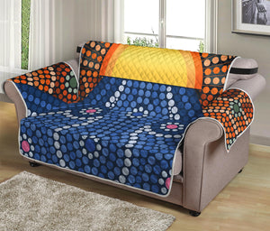 Aboriginal Indigenous Sunset Art Print Loveseat Protector