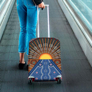 Aboriginal Indigenous Sunset Art Print Luggage Cover