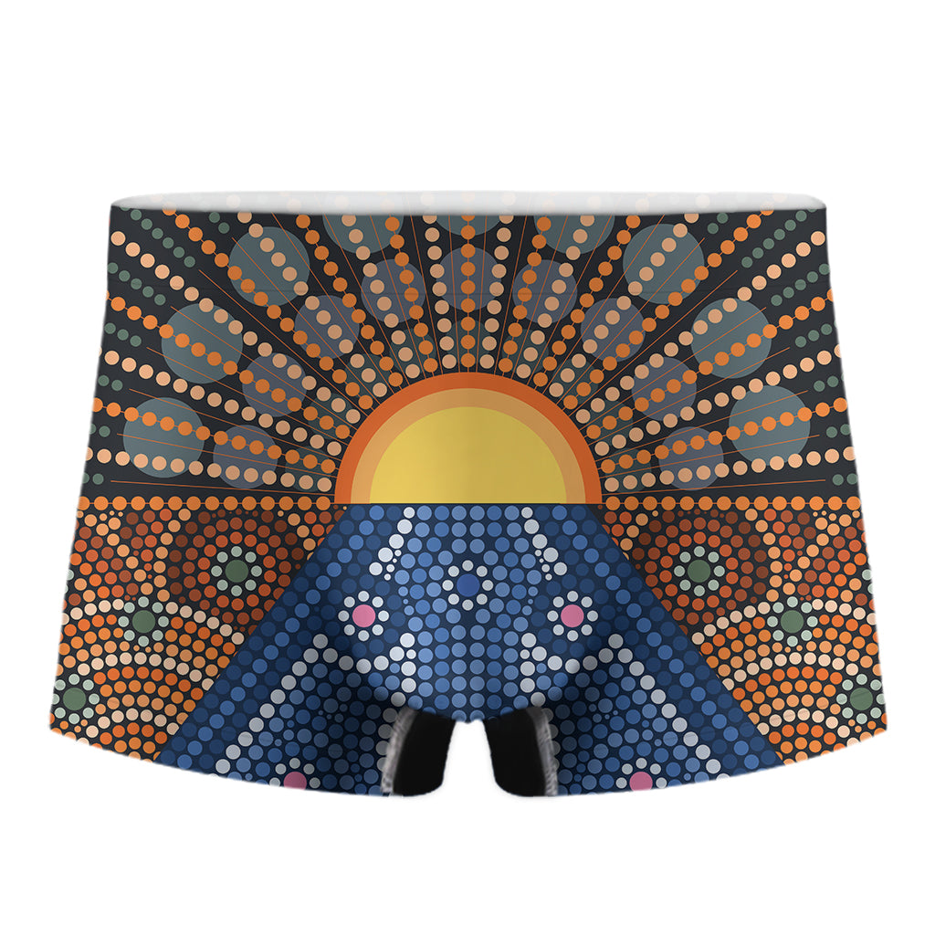 Aboriginal Indigenous Sunset Art Print Men's Boxer Briefs