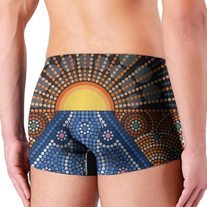 Aboriginal Indigenous Sunset Art Print Men's Boxer Briefs